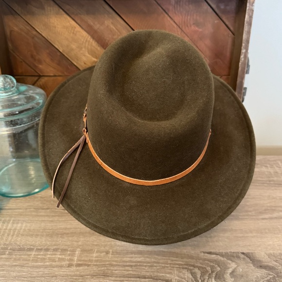 Vintage Golden Gate Hat Company Western Cowboy Hat Wool Hat Dark Olive Green - Picture 4 of 14